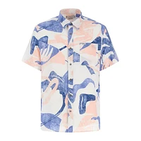Collin Linen-Blend Inside Printed Shirt