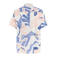 Collin Linen-Blend Inside Printed Shirt