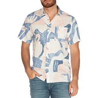 Collin Linen-Blend Inside Printed Shirt