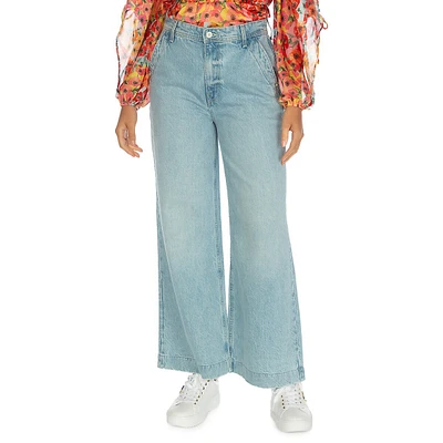 Eco Dakoat High-Rise Cropped Wide-Leg Jeans