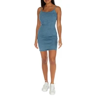 Ron Mini Denim Slip Dress