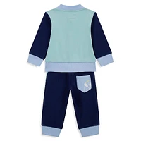 Baby Boy's Organic Cotton Long-Sleeve Active Top & Pants Set