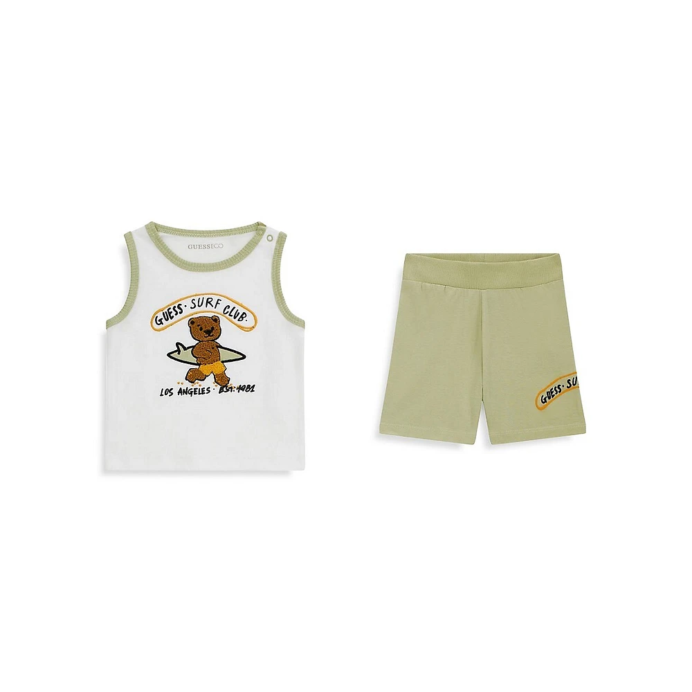 Baby Boy's Guess Eco 2-Piece Tank Top & Shorts Set