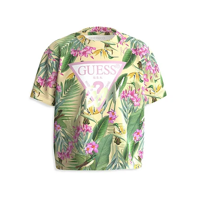 Girl's Botanical-Print T-Shirt