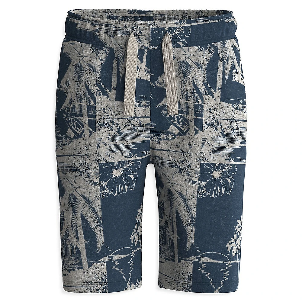 Boy's Island-Print Active Shorts