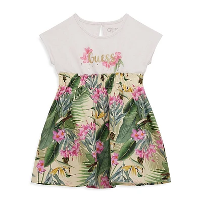 Little Girl's Botanical Floral Dress