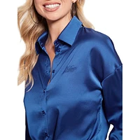 Jun Floral-Print Bowed Shirt