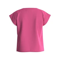 Girl's Foil-Logo Cropped T-Shirt