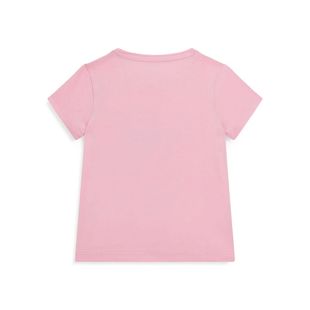 Little Girl's Tulip Floral Logo T-Shirt