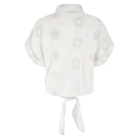 Brigitte Embroidered Satin Shirt