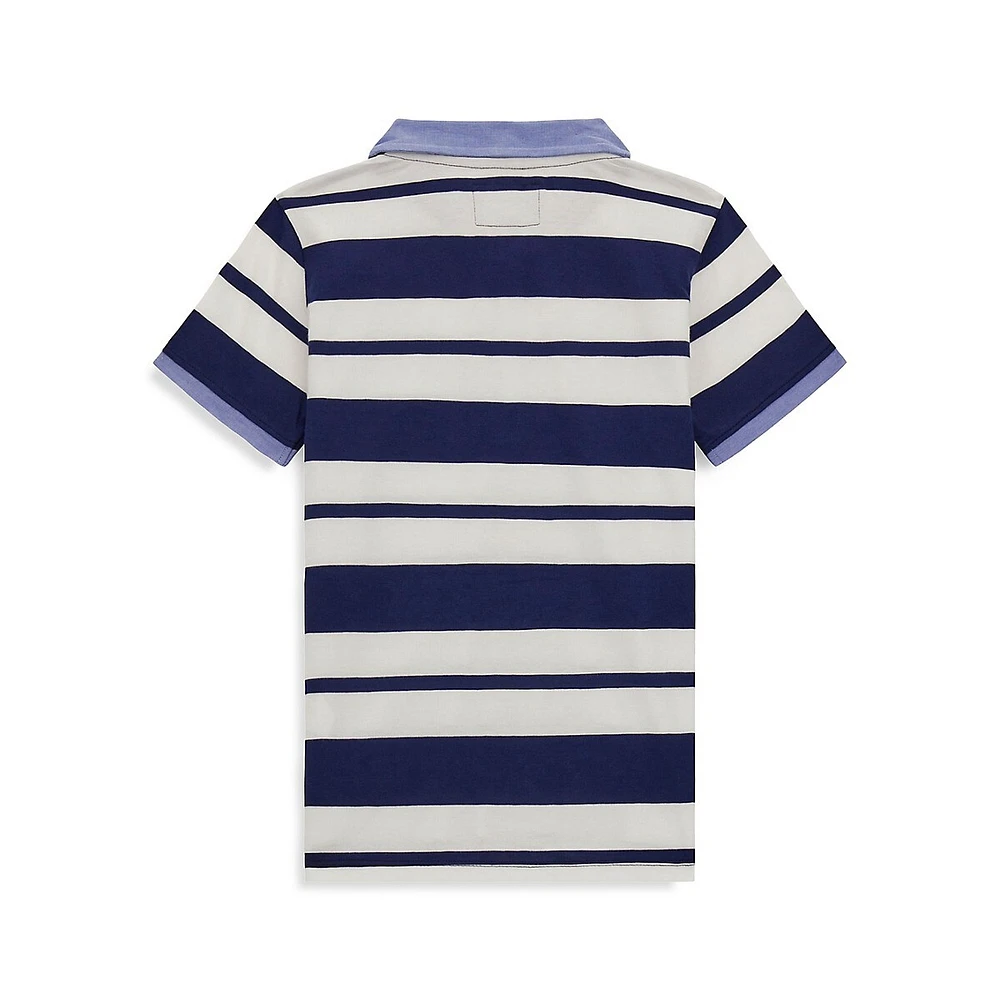 Boy's Yarn-Dyed Polo Shirt