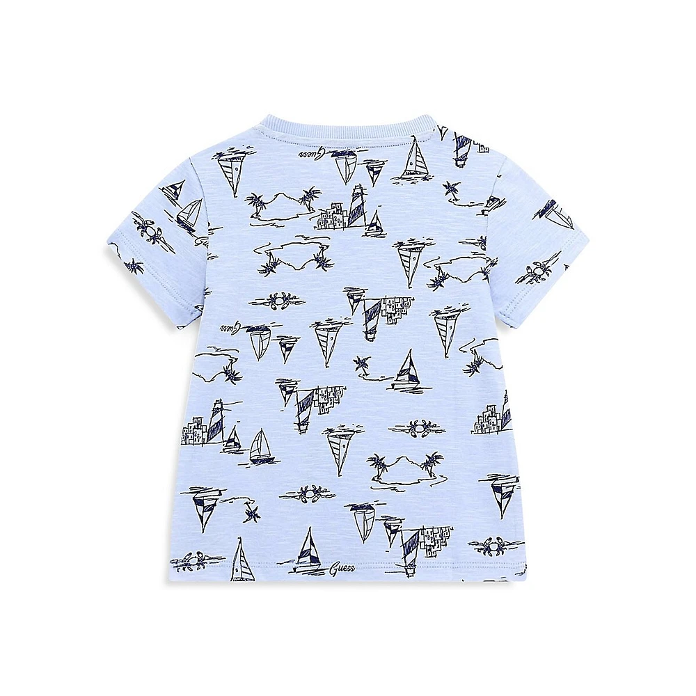 Little Boy's Printed Slub Jersey Pocket T-Shirt