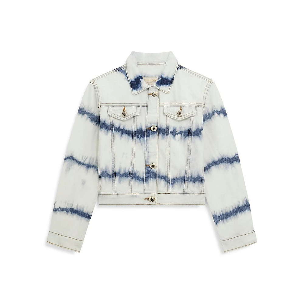 Girl's Bleached Denim Jacket