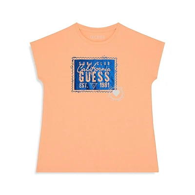 Girl's Guess Eco Foil Logo T-Shirt