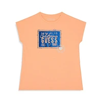 Girl's Guess Eco Foil Logo T-Shirt