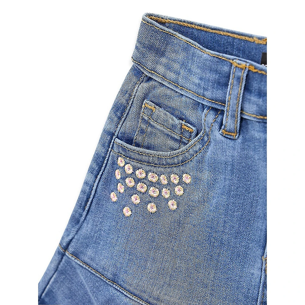 Little Girl's Stretch Denim Skirt