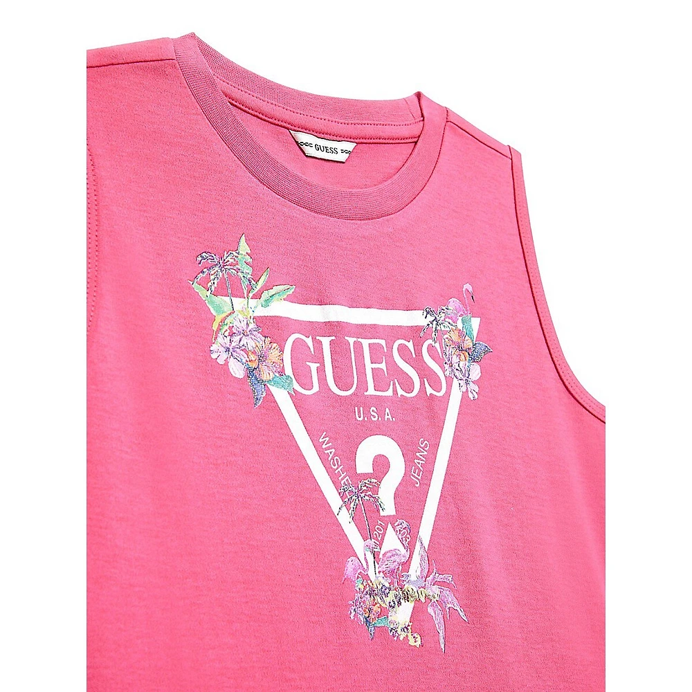 Girl's Logo-Graphic Tank Dress