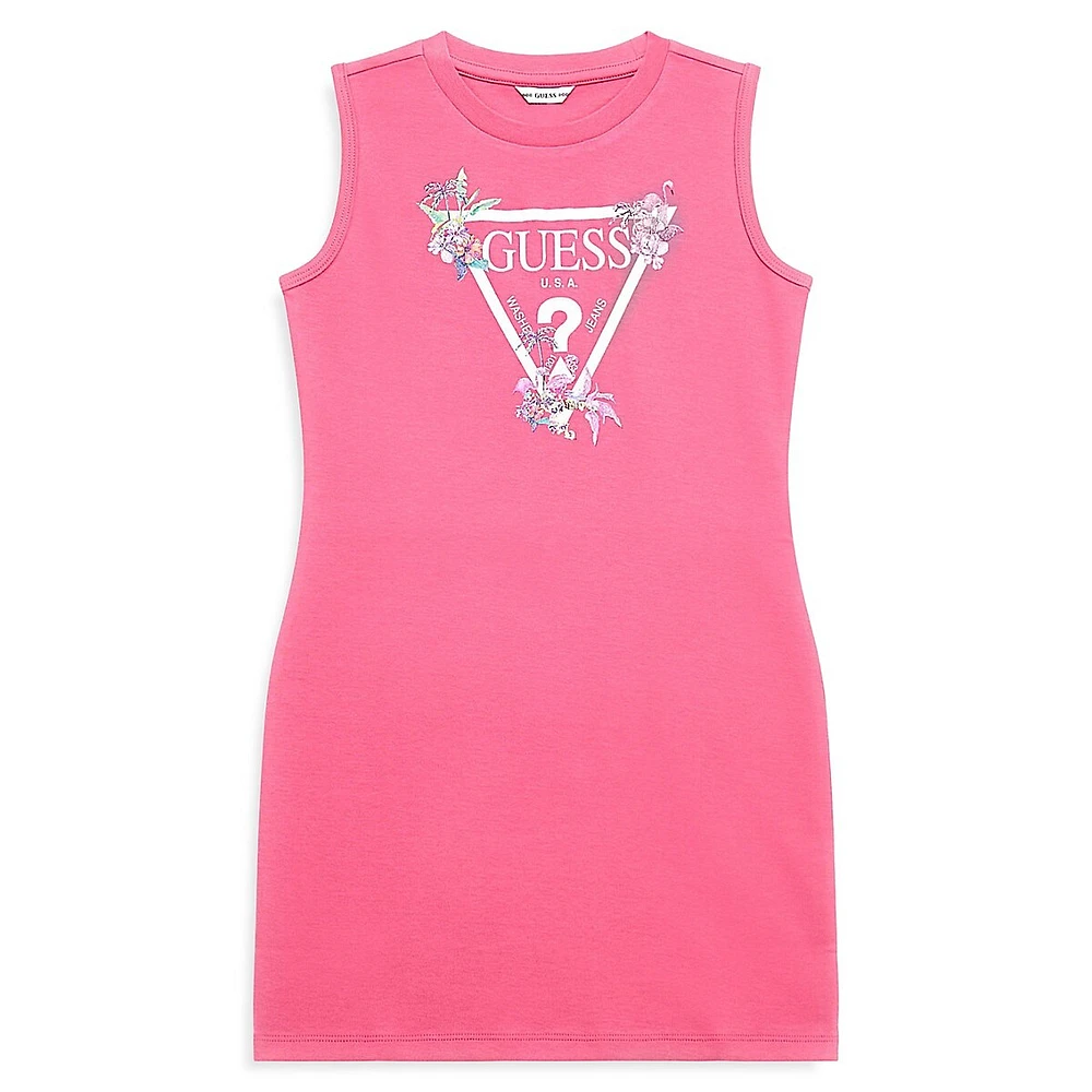 Girl's Logo-Graphic Tank Dress