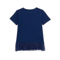 Little Girl's Chiffon Frill T-Shirt