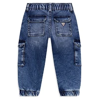 Little Boy's Knit Denim Cargo Pants