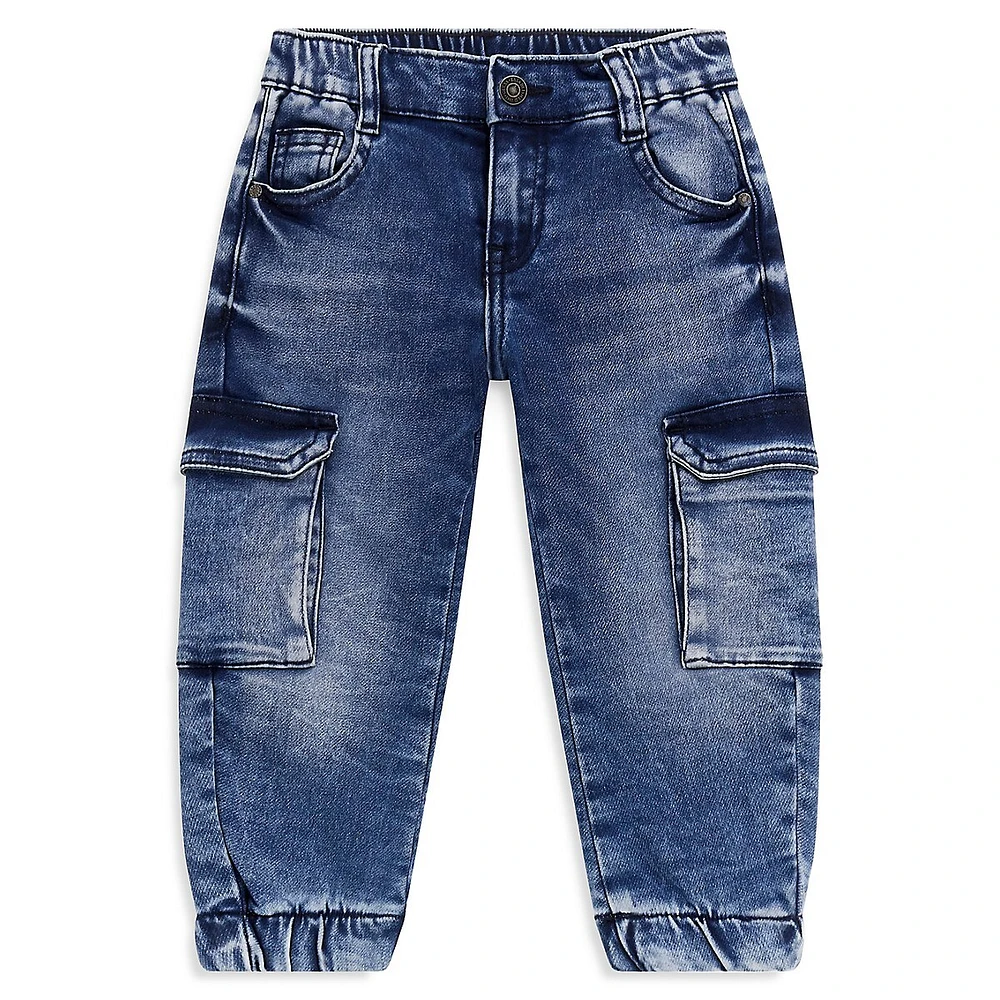 Little Boy's Knit Denim Cargo Pants