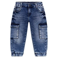 Little Boy's Knit Denim Cargo Pants