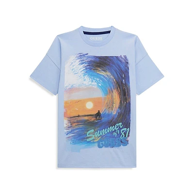 Boy's 8-16 Oversized Embroidered Art T-Shirt