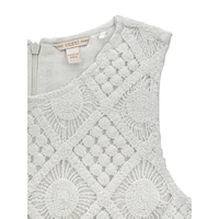 Girl's Sleeveless Macrame Lace Top