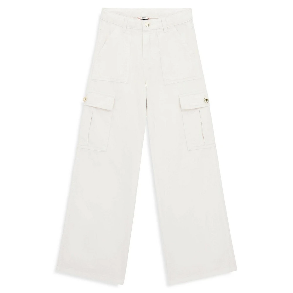 Girl's Twill Cargo Pants