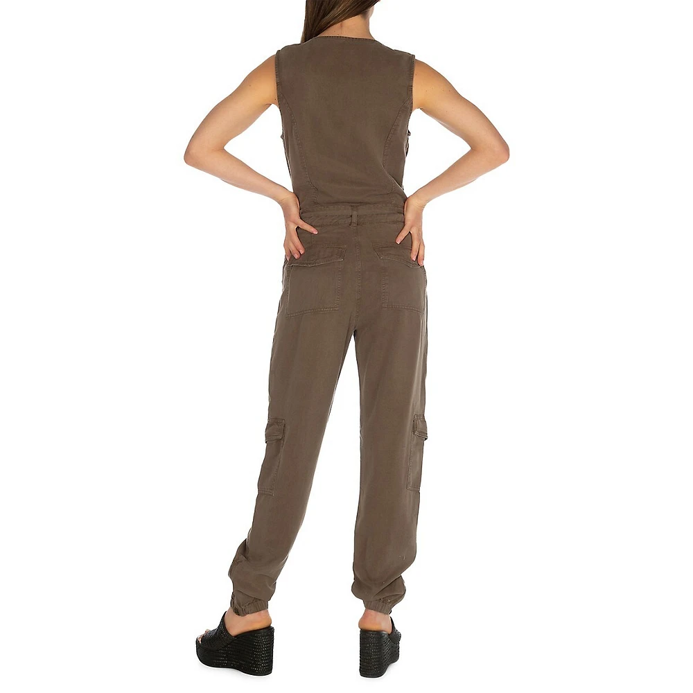 Indy Sleeveless Cargo Tencel Jumpsuit