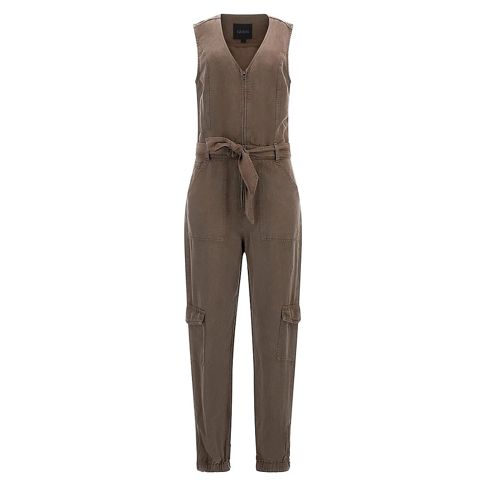 Indy Sleeveless Cargo Tencel Jumpsuit