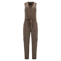 Indy Sleeveless Cargo Tencel Jumpsuit