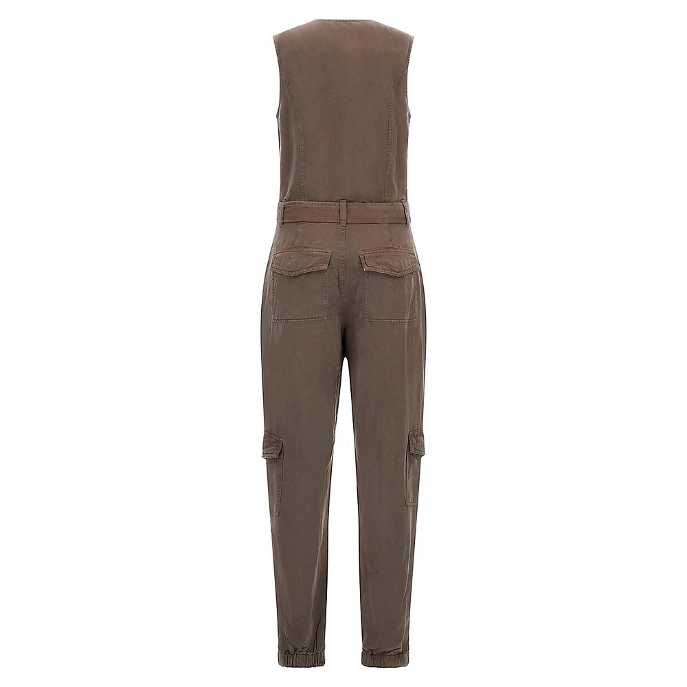 Indy Sleeveless Cargo Tencel Jumpsuit