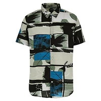 Slim Fit Palm Collage-Print Shirt