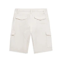 Boy's Garment-Dye Poplin Cargo Shorts