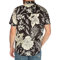 Island Linen Short-Sleeve Cypress Palm Shirt