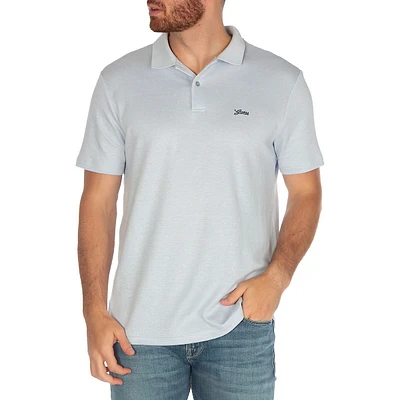 Eco Cotton Linen-Blend Slub Polo Shirt