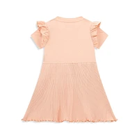 Little Girl's Stretch Rib Short-Sleeve Dress