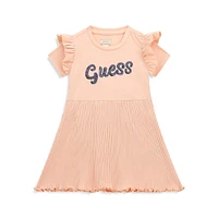 Little Girl's Stretch Rib Short-Sleeve Dress