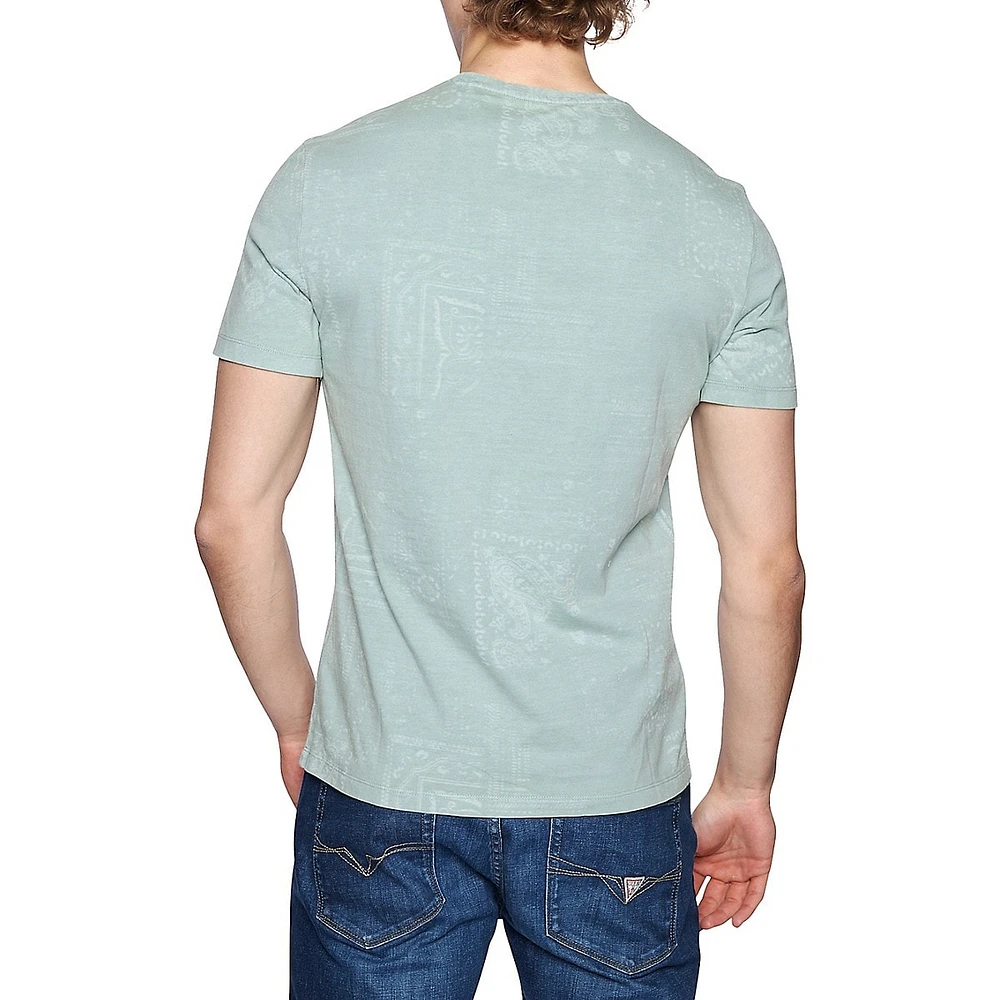 Lasered-Print Organic Cotton-Blend T-Shirt