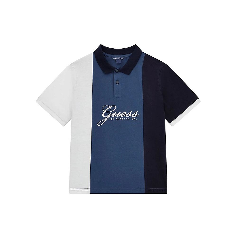 Boy's Colourblock Oversized Polo Shirt