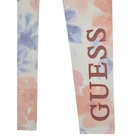 Girl's Floral Logo-Lettered Leggings