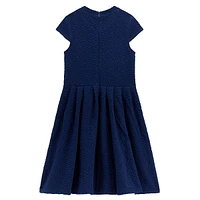 Girl's Embossed Jersey Skater Dress
