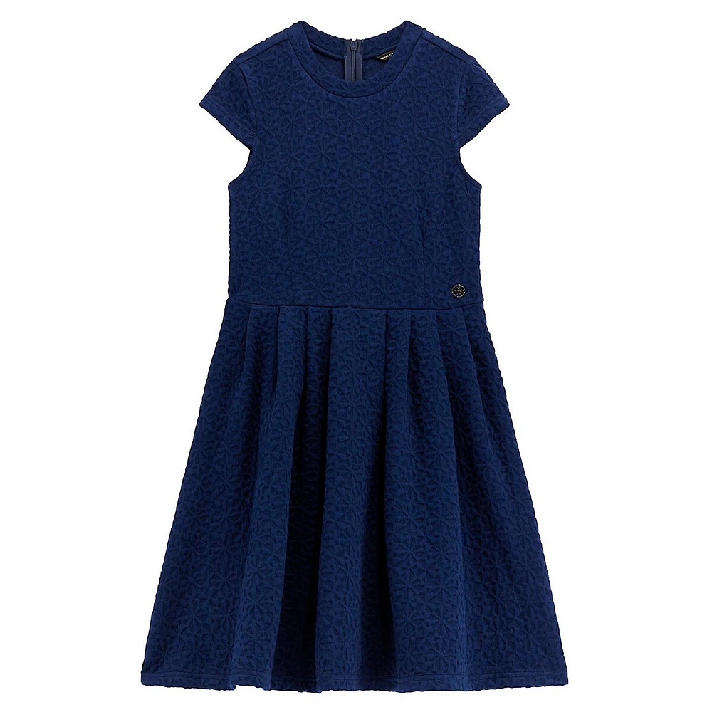 Girl's Embossed Jersey Skater Dress