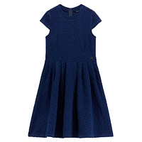 Girl's Embossed Jersey Skater Dress