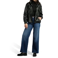 Sophie Peplum Packable Windbreaker Jacket