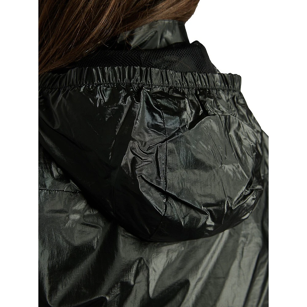 Sophie Peplum Packable Windbreaker Jacket
