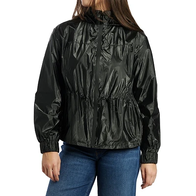 Sophie Peplum Packable Windbreaker Jacket