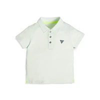 Little Boy's & Logo-Print Cotton Polo Shirt