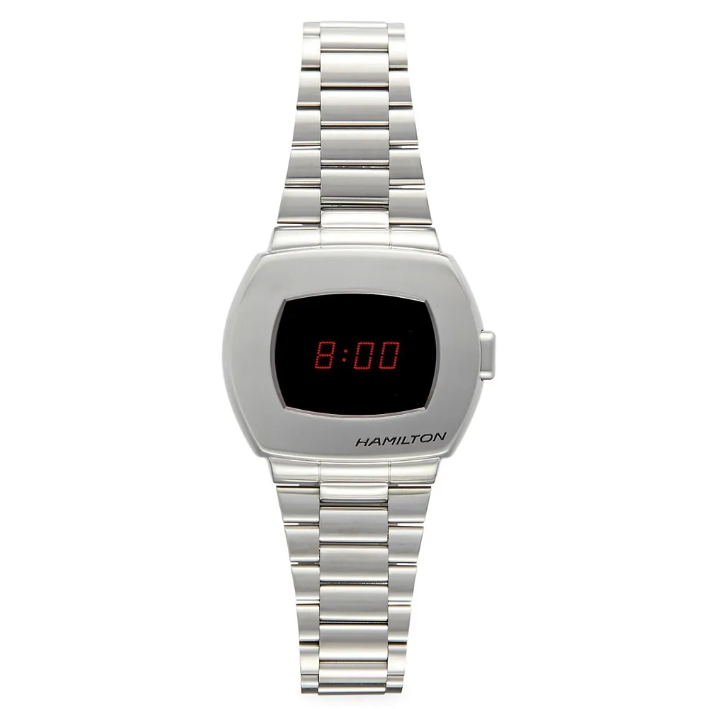 American Classic PSR Stainless Steel Digital Quartz Bracelet Watch H52414130